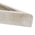 Floristik24 Pflanzschale aus Holz Weiß 79cm x 14cm x 7,5cm