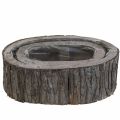 Floristik24 Pflanzkasten Blumentopf Holz Rinde L23/29,5cm 2er-Set