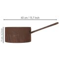 Pflanztopf Metall Übertopf Edelrost Ø20cm H11cm mit Griff | Floristik24.at