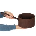 Pflanztopf Metall Übertopf Edelrost Ø20cm H11cm mit Griff | Floristik24.at