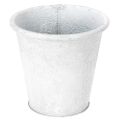 Floristik24 Pflanztopf Metall Weiß Ø15,5cm H14,5cm mit Ornamenten