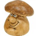 Floristik24 Keramik Deko Pilz mit Gesicht Figur Braun H8cm 3St