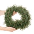 Künstlicher Kranz aus Nadelzweigen mit kleinen Zapfen 40 cm | Floristik24.at