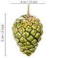 Keramik-Zapfen Anhänger grün 5cm 3er-Set | Floristik24.at