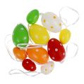 Floristik24 Plastik Eier sort. 4cm - 6cm gepunktet 22St