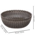 Runde Dekoschale aus Kunststoff geriffelt anthrazit Ø 15 cm 2er-Set | Floristik24.at
