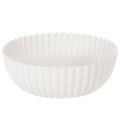 Floristik24 Schale Dekoschale geriffelt Kunststoff 25cm Weiß