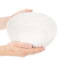 Schale Dekoschale geriffelt Kunststoff 25cm Weiß | Floristik24.at