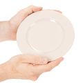 Teller aus Kunststoff rund 17cm Apricot 6 Stück Dekoration und Gestecke | Floristik24.at