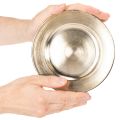Kleiner runder Dekoteller aus Metall 17 cm gold glänzend im 6er-Set | Floristik24.at