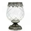 Floristik24 Windlichtglas Pokal Antik Ø13cm H18,5cm