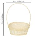 Geschenkkorb aus Holz mit Henkel ca. 38x27cm hell | Floristik24.at