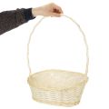 Geschenkkorb aus Holz mit Henkel ca. 38x27cm hell | Floristik24.at