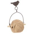 Floristik24 Metall Bandhalter Vogel im Rost-Look mit Jutekordel, 19 cm