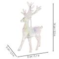 Rentier Anhänger aus Acryl 14 cm irisierend 4er Set | Floristik24.at