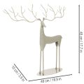 Deko-Hirsch-Skulptur Metall mintgrün 45x48cm Innenbereich | Floristik24.at