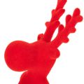 Dekofigur Rentier liegend 24cm Rot Kunststoff 2er-Set für Innenbereich | Floristik24.at