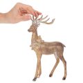 Dekofigur Hirsch Polyresin Braun 28cm mit Geweih für Innenräume | Floristik24.at