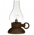 Floristik24 Retro Lampe LED Vintage Rost Tischlampe Ø10cm H18,5cm