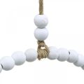 Floristik24 Ring mit Perlen, Frühling, Dekoreif, Hochzeit, Kranz zum Hängen Weiß Ø28cm 4St