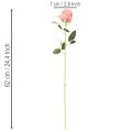 Künstliche Rosen im Bund, langstielig, 62 cm, rosa, 12 Stück | Floristik24.at