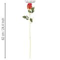 Künstliche Rose 62cm Rot 12er Set Kunstblumen für Dekoration | Floristik24.at