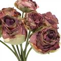Floristik24 Rosen Antik-Rosa, Seidenblumen, künstliche Blumen L23cm 8St