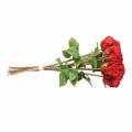 Floristik24 Rose im Bund künstlich Rot 36cm 8St