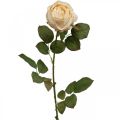 Floristik24 Rose Cremefarben, Seidenblume, künstliche Rose L74cm Ø7cm