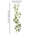 Künstliche Rosengirlande mit weißen Blüten 170 cm für Dekoration | Floristik24.at