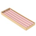 Rustic Stabkerzen aus durchgefärbtem Wachs Rosa 350 x 28 mm 4er Set | Floristik24.at