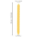 Rustic Stabkerzen gedreht durchgefärbt gelb 350x28mm 4 Stück | Floristik24.at
