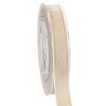 Floristik24 Geschenkband Samtband Beige 20mm 10m für Dekoration und Verpackung
