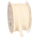 Floristik24 Samtband Creme 10mm x 20m aus Polyamid auf Rolle