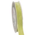 Floristik24 Dekoband Samtband 20mm 10m Salbeigrün für Geschenkverpackungen