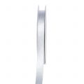 Floristik24 Satinband mit Glimmer Silber 10mm 20m