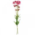Künstliche Blumendeko, Skabiose Kunstblume Rosa 64cm Bund à 3St