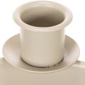 Kerzenschale mit 4 Haltern für Adventskranz Beige 15cm Kunststoff | Floristik24.at