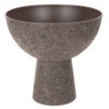 Floristik24 Pflanzschale Metall Braun Rund mit Fuß 25 cm
