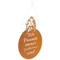Floristik24 Schild aus Metall mit Spruch, Edelrost, Rund, 30×40cm, Vögel-Motiv