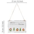 Metallschilder 2er-Set zum Hängen 21 x 14 cm mit Weihnachtsmotiven | Floristik24.at