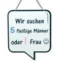 Floristik24 Schild zum Aufhängen „Männer und Frauen“ 21cm x 18cm 3St