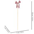 Deko-Schleife aus Holz auf Blumenstecker 32 cm, 12 Stück, Rot und Rosa | Floristik24.at