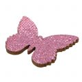 Floristik24 Streudeko Schmetterling Pink-Glitter  5/4/3cm 24St