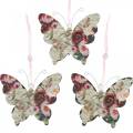 Floristik24 Schmetterling zum Hängen Metall Dekohänger 9cm Frühlingsdeko 6St