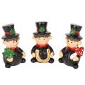Floristik24 Schornsteinfeger-Figur aus Polyresin 5 cm, 6 Stück, Schwarz-Rot-Grün, zum Kleben