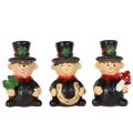 Schornsteinfeger-Figur aus Polyresin 5 cm, 6 Stück, Schwarz-Rot-Grün, zum Kleben | Floristik24.at