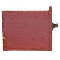 Floristik24 Deko Schublade Shabby Chic Holz Pflanzgefäß Rot 12,5×12,5×11cm