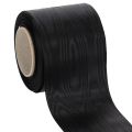 Floristik24 Schwarzes Acetat-Kranzband 75 mm x 25 m für Schleifendruck und Dekoration