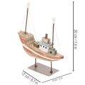 Dekoschiff Schiffsmodell Holzboot mit Metall-Masten 20 cm mehrfarbig für Fensterbank | Floristik24.at